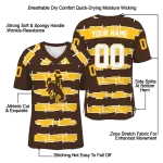 customized wyoming cowboys layered grids brown jersey best selling