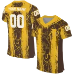 customized wyoming cowboys rugged stripes brown jersey best selling