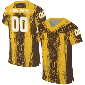 customized wyoming cowboys rugged stripes brown jersey best selling