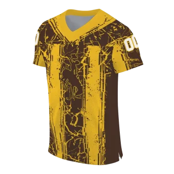 customized wyoming cowboys rugged stripes brown jersey fashion forward