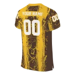 customized wyoming cowboys rugged stripes brown jersey best selling