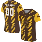 customized wyoming cowboys stripe block brown jersey best selling