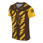 customized wyoming cowboys stripe block brown jersey best selling