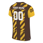 customized wyoming cowboys stripe block brown jersey best selling