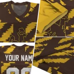 customized wyoming cowboys stripe block brown jersey best selling