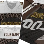 customized wyoming cowboys tire arrows brown black white jersey best selling