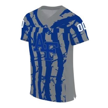 personalized air force falcons stripe splatter blue jersey fashion forward