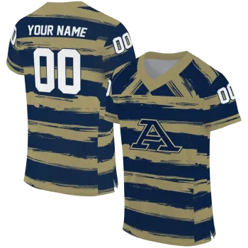 personalized akron zips art stripe blue jersey best selling