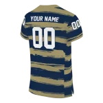 personalized akron zips art stripe blue jersey best selling