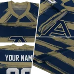 personalized akron zips art stripe blue jersey best selling