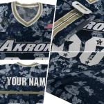 personalized akron zips camouflage abstract blue jersey best selling