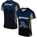 personalized akron zips halftone flow blue black jersey best selling