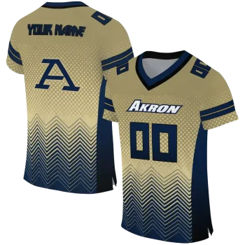personalized akron zips halftone sweep gold black jersey best selling