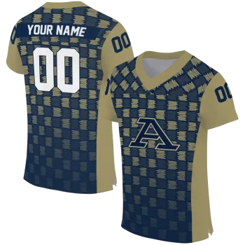 personalized akron zips stacked rectangle blue jersey best selling