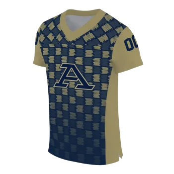 personalized akron zips stacked rectangle blue jersey fashion forward