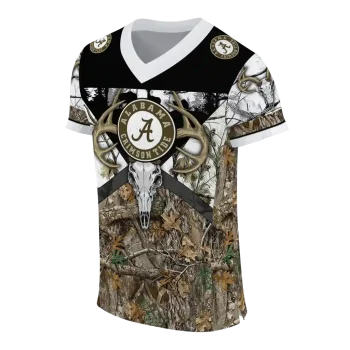 personalized alabama crimson tide antler skull camouflage hunting jersey fashion forward