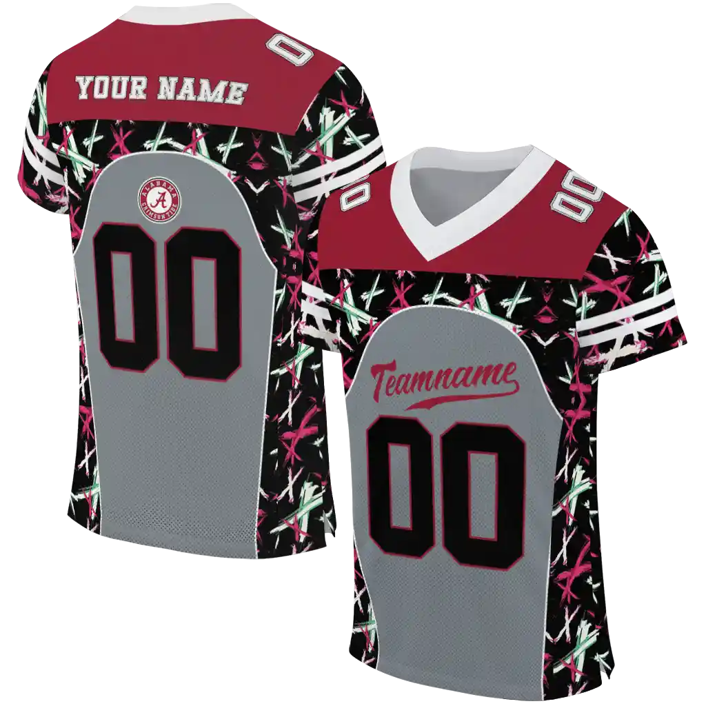 personalized alabama crimson tide brushstroke xs gray black jersey best selling personalized alabama crimson tide brushstroke xs gray black jersey best selling