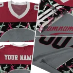 personalized alabama crimson tide brushstroke xs gray black jersey best selling