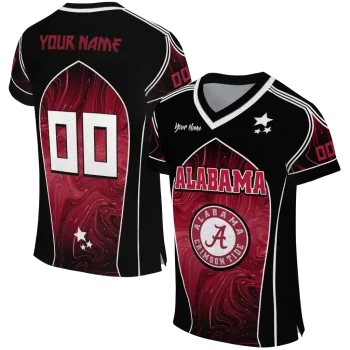 personalized alabama crimson tide halftone slant crimson black jersey best selling