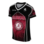 personalized alabama crimson tide halftone slant crimson black jersey best selling