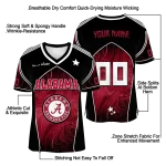 personalized alabama crimson tide halftone slant crimson black jersey best selling