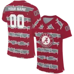 personalized alabama crimson tide layered grids crimson jersey best selling