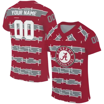 personalized alabama crimson tide layered grids crimson jersey best selling