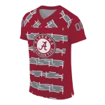 personalized alabama crimson tide layered grids crimson jersey best selling