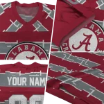 personalized alabama crimson tide layered grids crimson jersey best selling