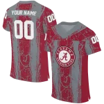 personalized alabama crimson tide rugged stripes crimson jersey best selling
