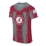 personalized alabama crimson tide rugged stripes crimson jersey best selling