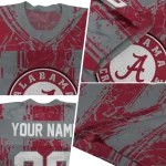 personalized alabama crimson tide rugged stripes crimson jersey best selling