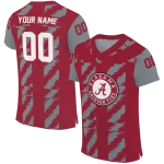 personalized alabama crimson tide stripe block crimson jersey best selling