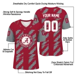 personalized alabama crimson tide stripe block crimson jersey best selling