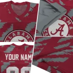 personalized alabama crimson tide stripe block crimson jersey best selling