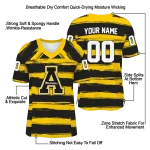personalized appalachian state mountaineers art stripe black jersey best selling