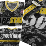 personalized appalachian state mountaineers camouflage abstract black jersey best selling