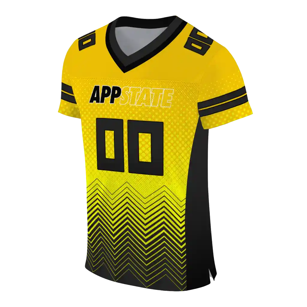 personalized appalachian state mountaineers halftone sweep gold black jersey fashion forward personalized appalachian state mountaineers halftone sweep gold black jersey fashion forward