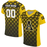 personalized appalachian state mountaineers stacked rectangle black jersey best selling