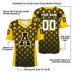personalized appalachian state mountaineers stacked rectangle black jersey best selling