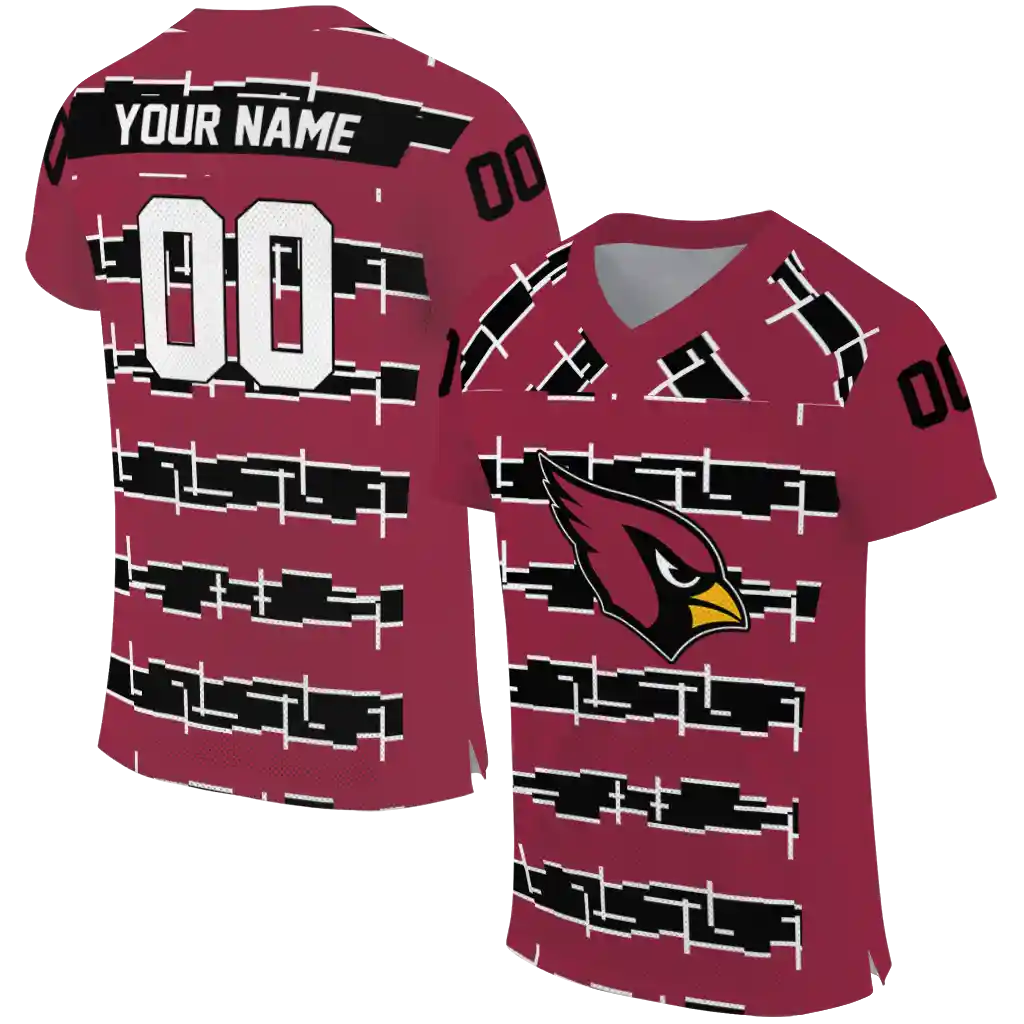 personalized arizona cardinals layered grids red jersey best selling personalized arizona cardinals layered grids red jersey best selling