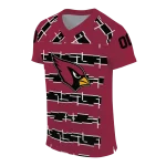 personalized arizona cardinals layered grids red jersey best selling