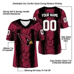 personalized arizona cardinals rugged stripes red jersey best selling