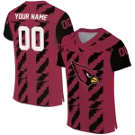 personalized arizona cardinals stripe block red jersey best selling