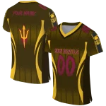 personalized arizona state sun devils dynamic dots gold jersey best selling