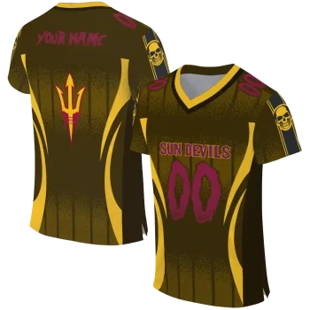 personalized arizona state sun devils dynamic dots gold jersey best selling