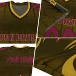 personalized arizona state sun devils dynamic dots gold jersey best selling