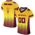 personalized arizona state sun devils halftone sweep gold black jersey best selling