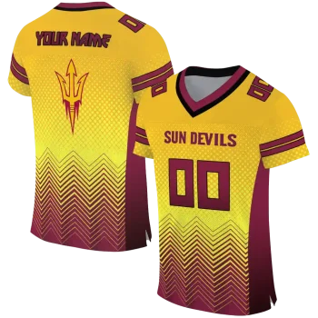 personalized arizona state sun devils halftone sweep gold black jersey best selling