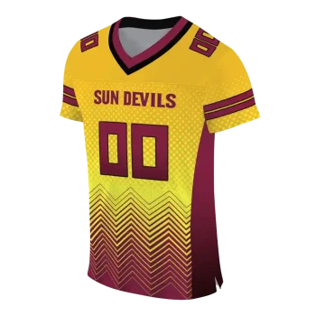 personalized arizona state sun devils halftone sweep gold black jersey fashion forward